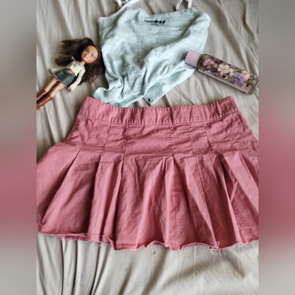 Sold Depop American Eagle Pink Pleaded Mini Skirt